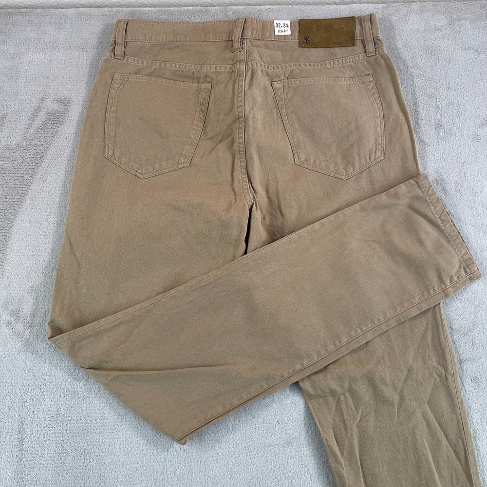 Todd‎ Snyder 5 Pocket Pants Men 32x34 Baja Dunes Linen Slim Fit NWT $198